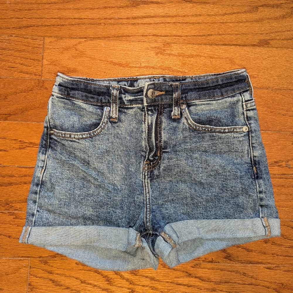 Wild Fable high rise jean shorts - size 2 - cuffed - slight acid wash look